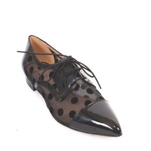 Luca Grossi 567 Black Patent Leather / Mesh Classic Flat Shoe